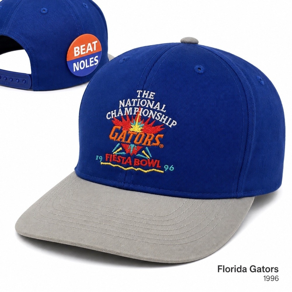 Vintage 1996 Florida Gators Fiesta Bowl National Championship Snapback Hat